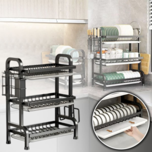 Inteligentný viacúrovňový stojan na riad na rýchle a efektívne sušenie