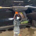 Brixon AKU ručný vysokotlakový čistič + náhradná batéria (2ks, 2Ah) + príslušenstvo – video