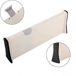 Nastaviteľné priehradky pre zásuvky alebo police