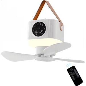 Prenosný stropný ventilátor s osvetlením a diaľkovým ovládaním