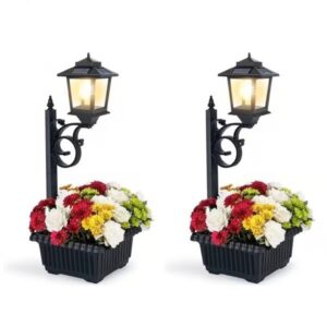 Solárna záhradná kvetináčová lampa